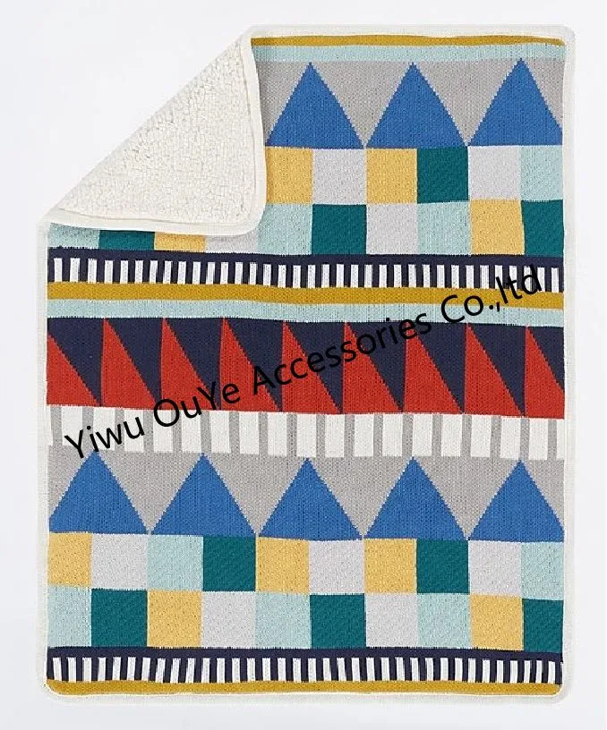 Factory Triangles Chenille Soft Sleep Knit Cotton Geometric Baby Blanket