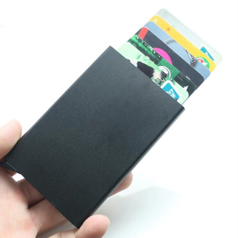 Upgrade Anti RFID Aluminum Popup Metal Slim Credit Card Holder