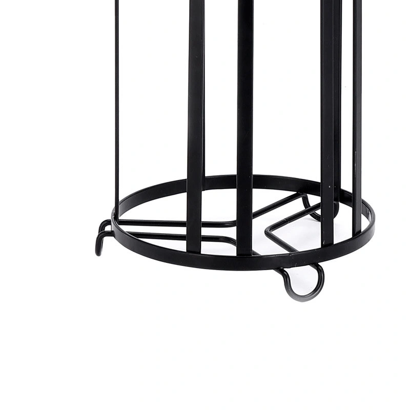 Black Home Basics Wire Collection Free-Standing Toilet Paper Towel Holder