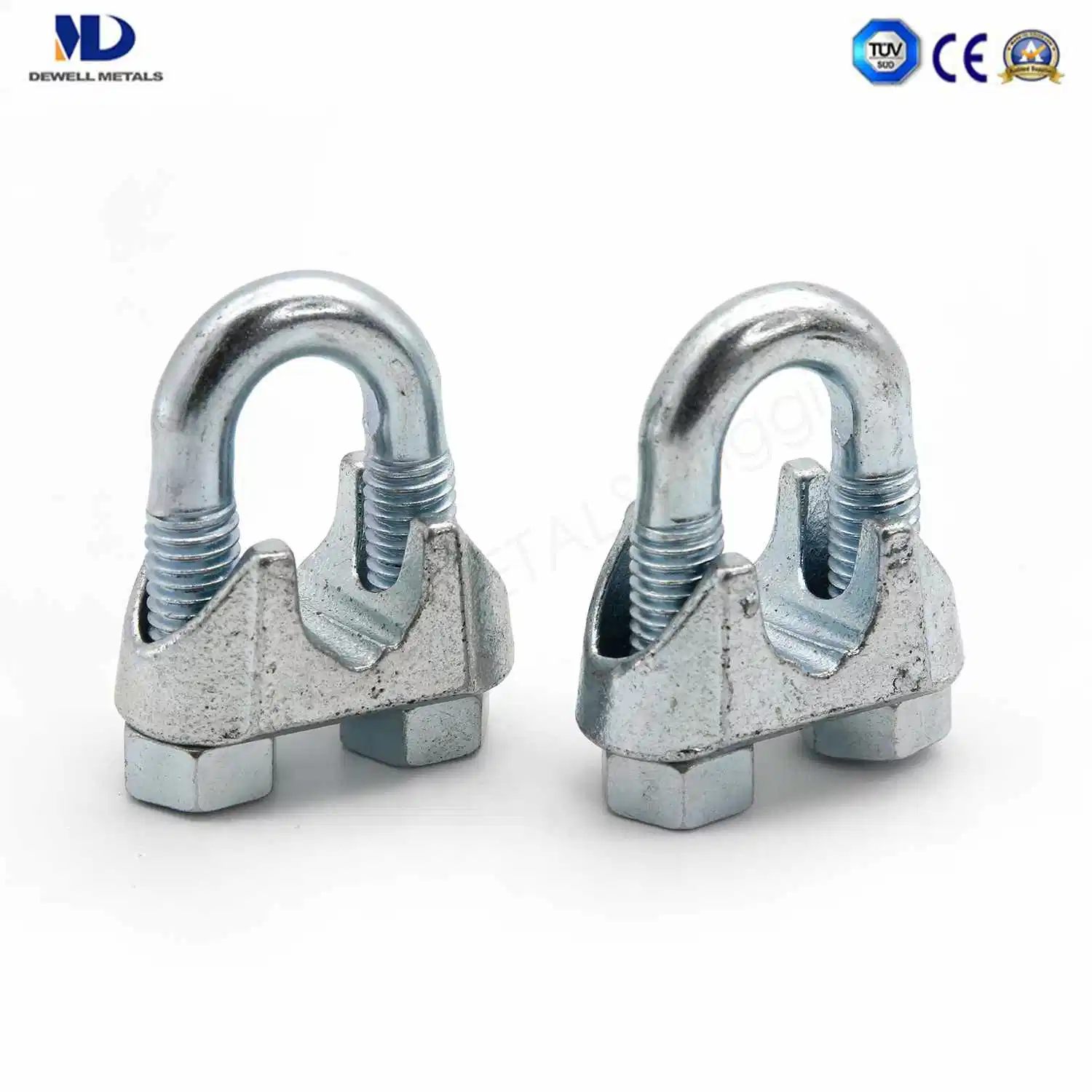 professional Manufacturer of Zinc Plated Clamp Casting Malleable Iron DIN741 Wire Rope Clips with Groove