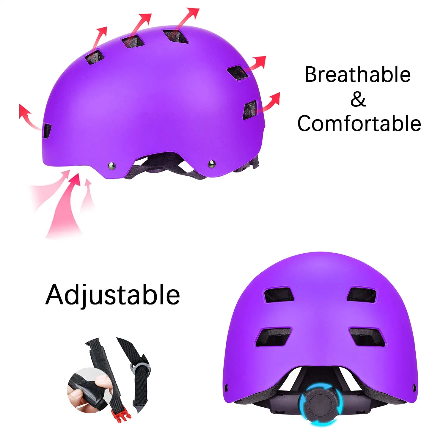 Multi-Sport Scooter Roller Skate Rollerblading Ventilation Teens Youth Kids Bike Helmet