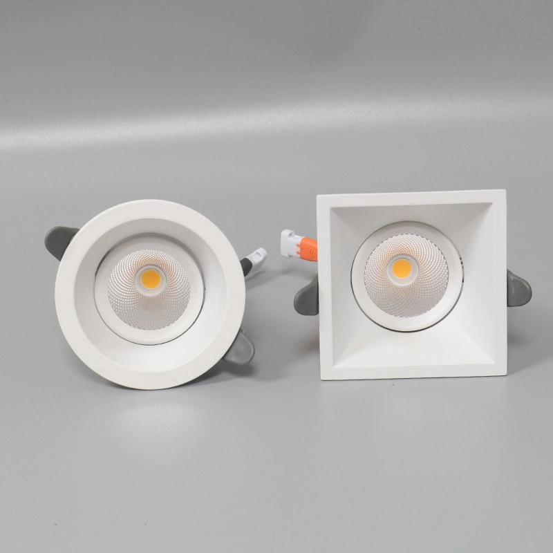 Haut de la lumière rond Carré COB Downlight Led 7W du projet de l'hôtel Spot encastré spotlight ampoule lampe témoin de rafles vers le bas