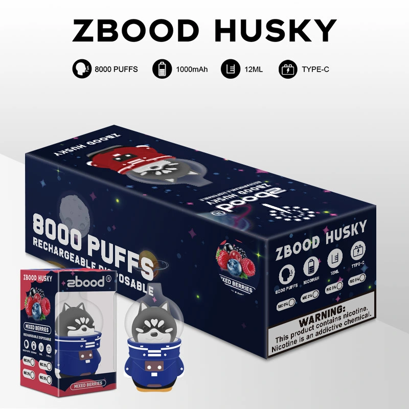 Zbood Customize Original Space Husky 8000 Puffs Toy Vape New Version Lavie Kk Beast Gummy Bear Puff Bar Smok Cute Wape Vape