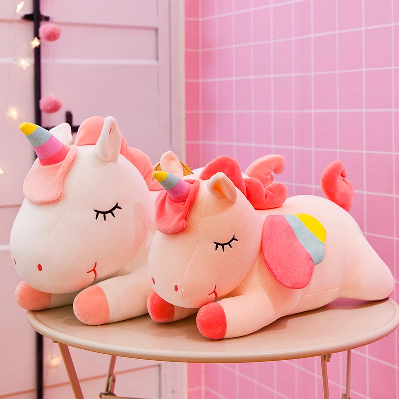 Retail Wholesale/Supplier Stuffed Giant Pink Soft Plush Factory Available Unicorn Animal Custom Toy