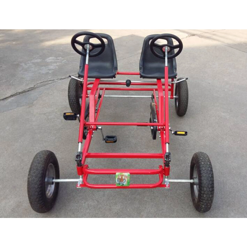 2023 New Arrival Lowest Price Professional Supplier Double Seat Pedal Cart for Adults Pedal Go Karts