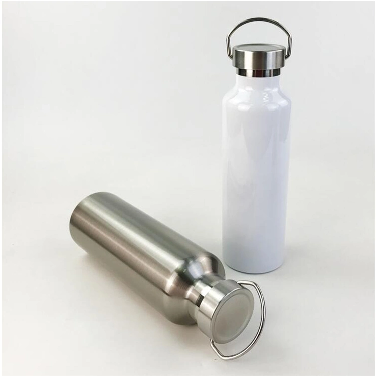 Cadeau promotionnel de l'aluminium vierge de sublimation Sport de plein air bouteille d'eau pour la chaleur Appuyez sur l'impression