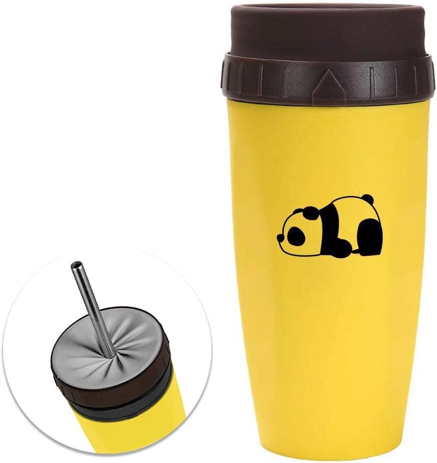 Lidless Neolid Twizz Coffee Cup Aperture Becher mit Stroh Doppel Silikon TikTok Lecksichere und isolierte revolutionäre Twist Kunststoff Reisen Becher