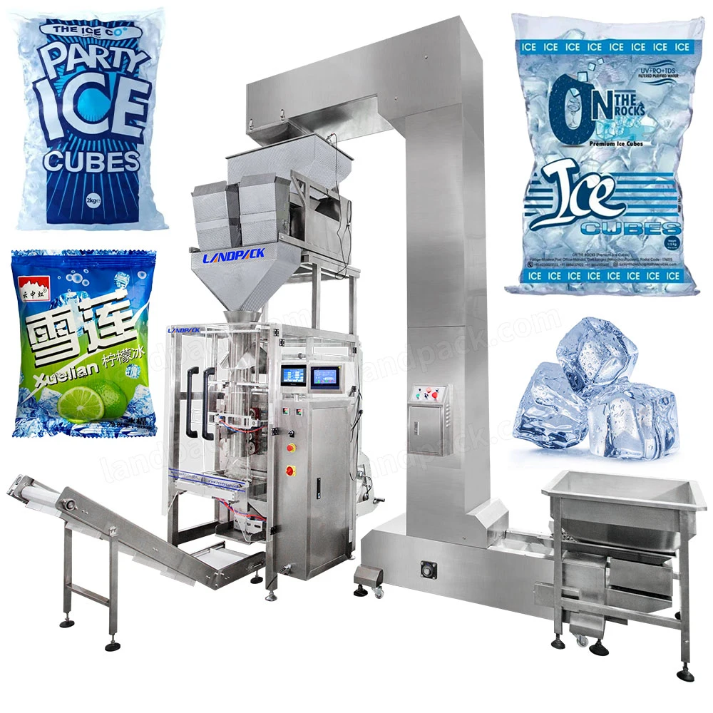 Automatic Vertical Weighting and Packing Machine for 1-5kg Ice Cube Frozen Food