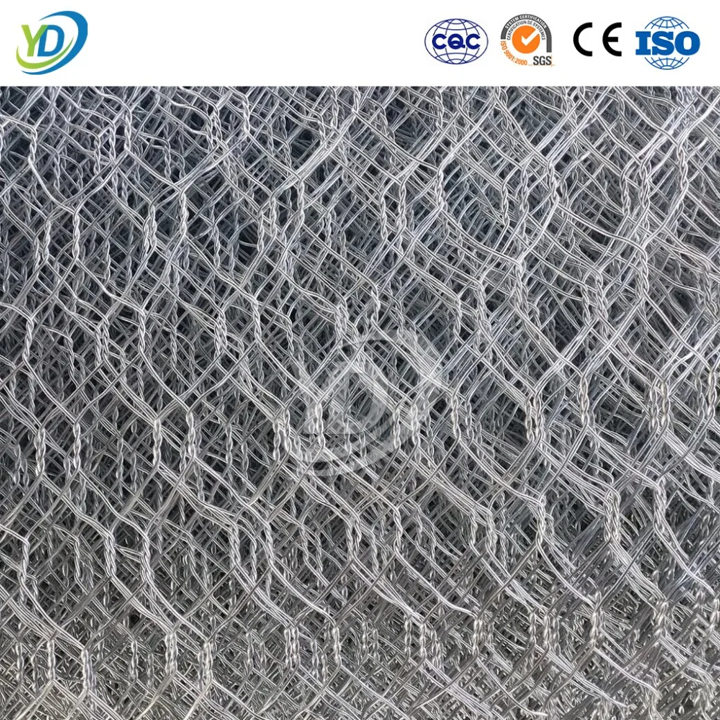 Yeeda Gabion Wall 50X50 Original Factory Hexagonal Wire Netting 2.7mm/3.0mm/3.2mm Diameter 80X100mm Zinc Coated Double Twisted Gabions Wire Mesh