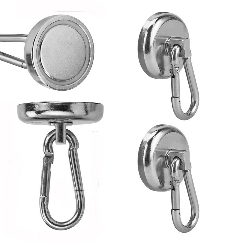 Neodymium Magnet with Removable Carabiner Snap Hook Magnet