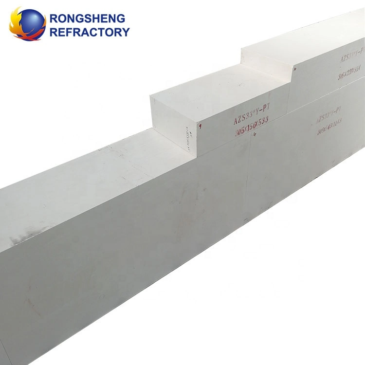 Zirconium Refractory AZS Zircon Corindum Bricks para horno de vidrio