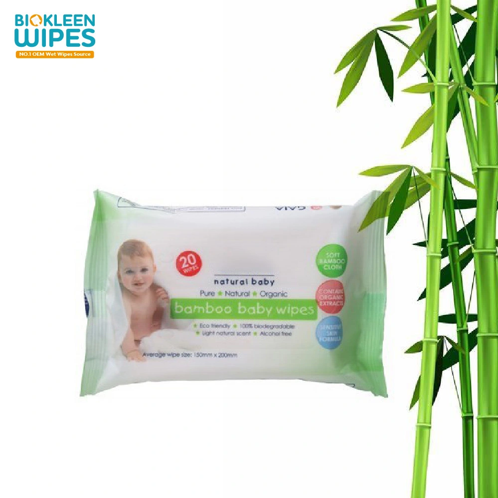 Biokleen Natural Plant Extract Organic Bamboo Sanitation Baby Disposable Household Wet Wipes