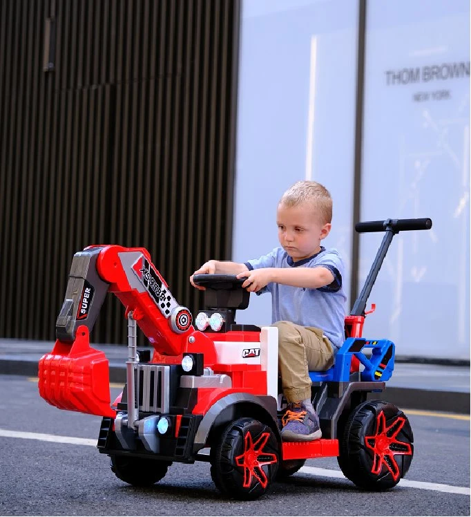 Children&prime; S Toy Car Excavator Best Present for Kids Electric Excavator