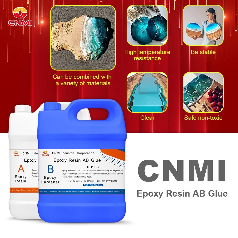 CNMI Clear Table Top Epoxy Resin UV Resistant, Self-Leveling High Gloss Shine for Wood Table Top, Bar Top, Counter Top, River Table, DIY Resin Art Craft