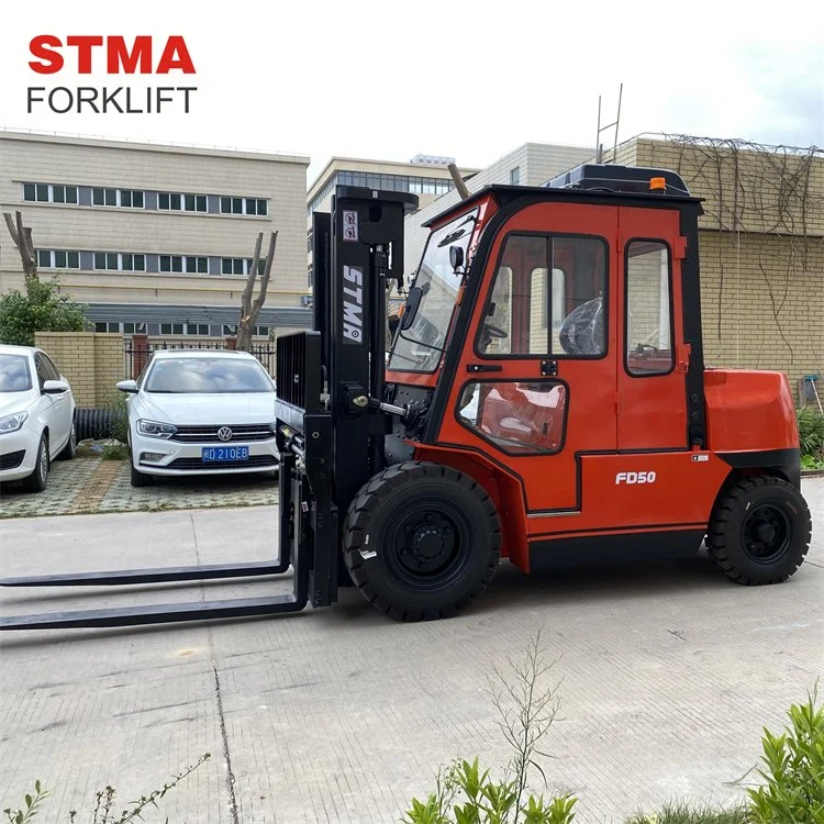 Stma Brand Big 5 Ton Forklift Montacargas 5 Ton Cargo Forklift Truck with Side Shifter Attachment