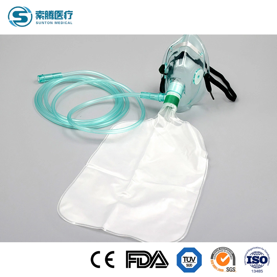 Sunton Disposable Clear Non-Rebreathing China Oxygen Reservoir Bag Mask En 149 -2001+A1-2009 Safety Standard Mask Storage Bag Supplier