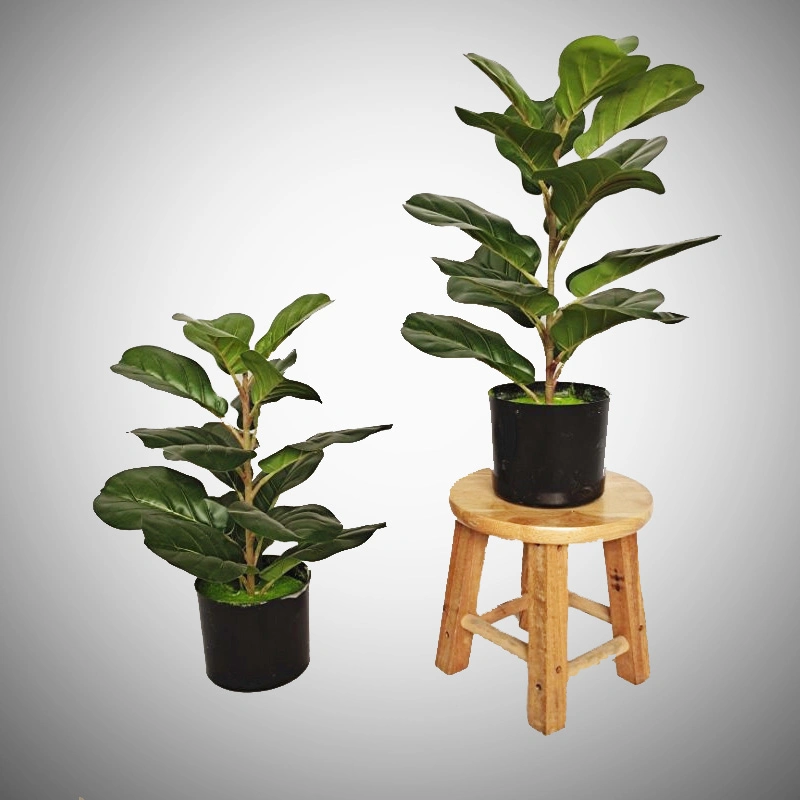 Commerce de gros fausse plante synthétique Bonsai Fiddle Leaf arbre de Fig En pot