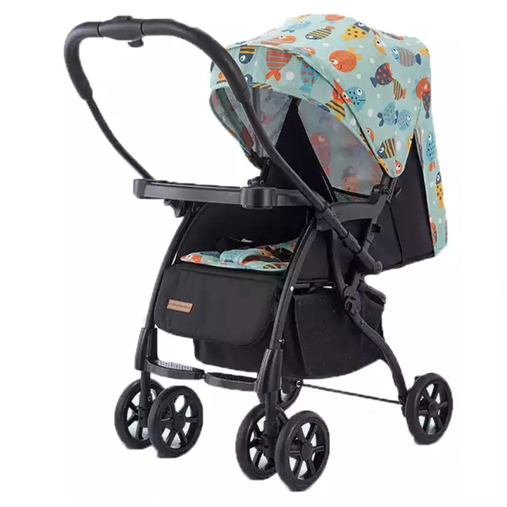 Children&prime; S Trolley with Sunshade with Various Colors and Patterns Adjustable Stroller