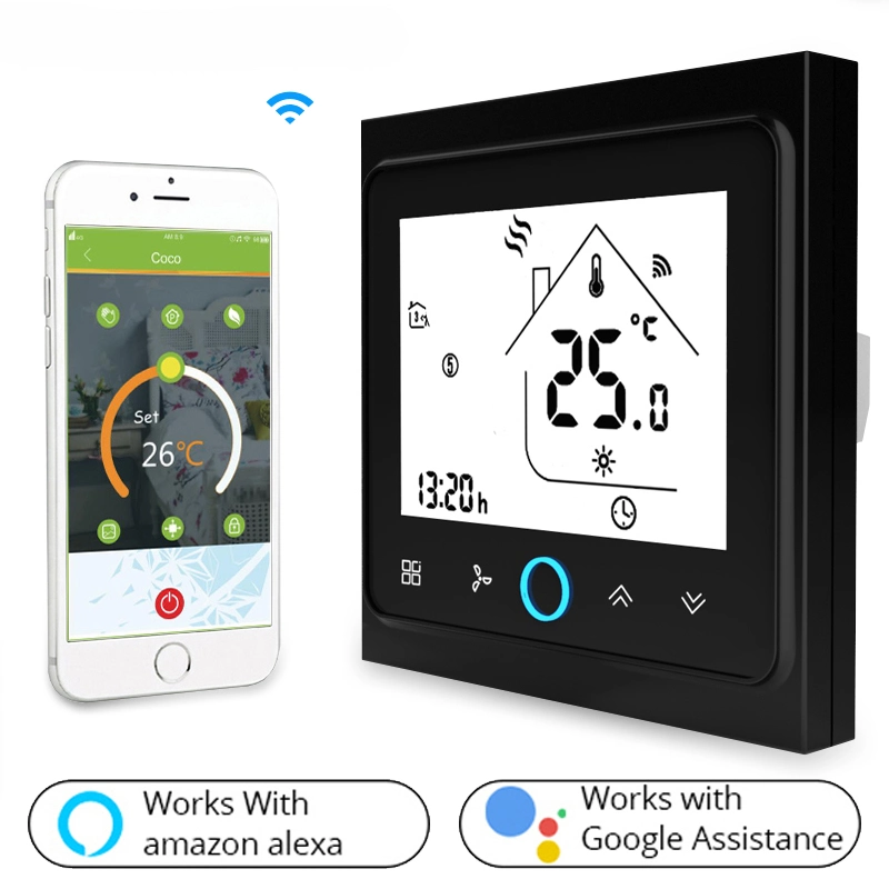 Tuya WiFi Smart Thermostat, Temperature Controller for Central Air Conditioning Work with Alex and Google Home