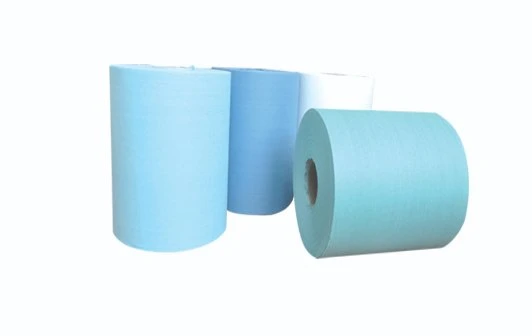 Blue Wood Pulp Laminated Spunlace Non-Woven Fabric Material for Industrial Cleaning