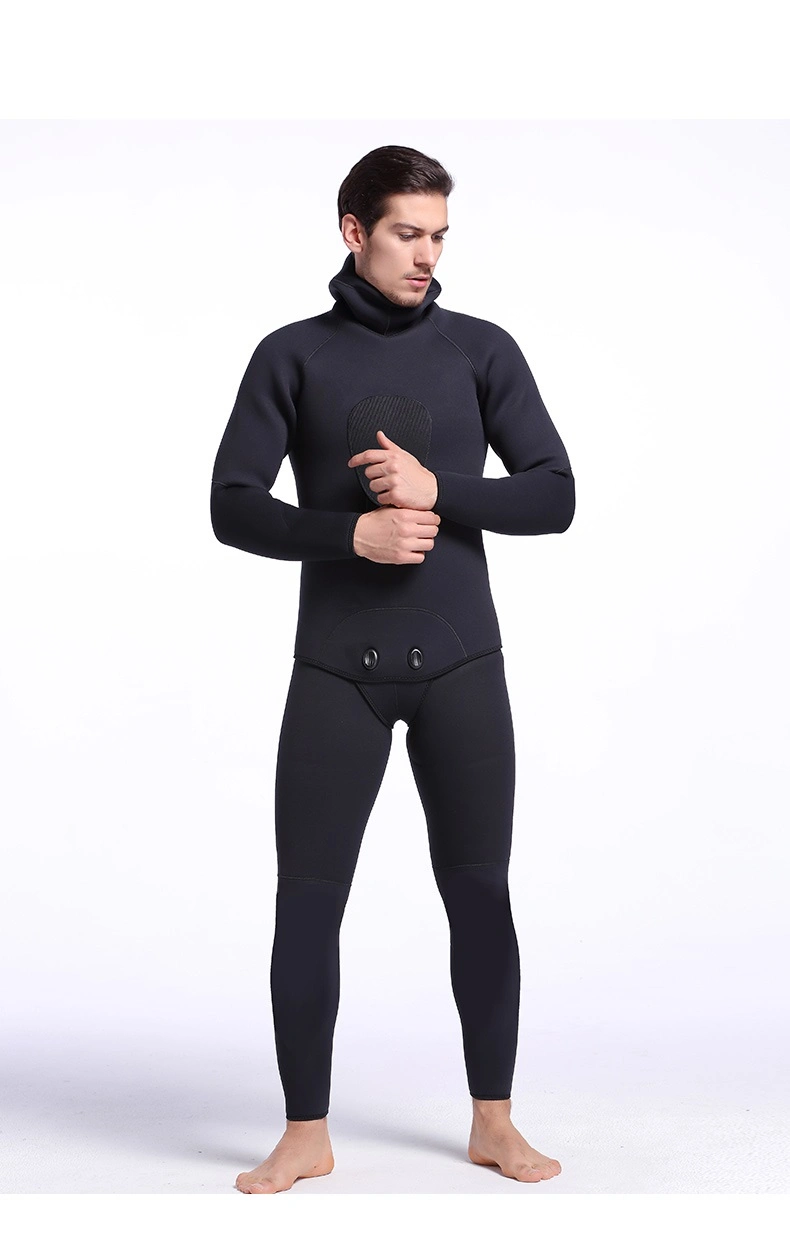 Combinaison de plongée avec le capot de 5mm pleine Surf Wetsuit Hoodie plongée avec tuba maillot de bain