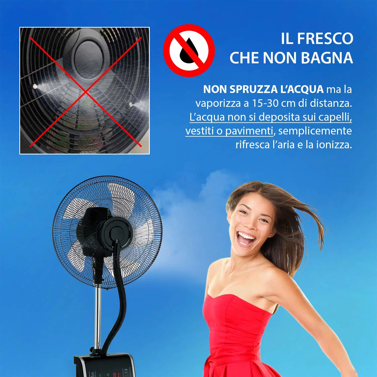 16 Inch Summer Cooling Mist Standing Fan/Electric Fan/Industrial Fan/Ventilateur with Mosquito Killing