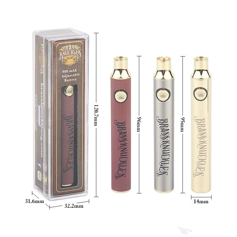 E 510 cigarros 900mAh bateria Brass Knuckles Caneta Vape da Bateria