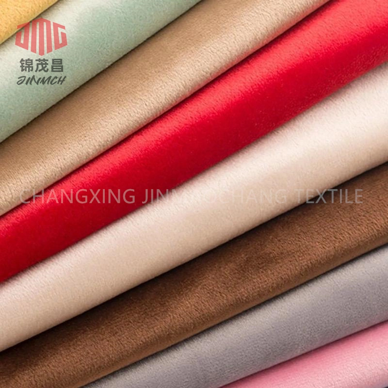 New Arrival 100%Polyester Mosha Velvet Super Soft Plain Dyed Home Textile Furniture Upholstery Sofa Curtain Fabric