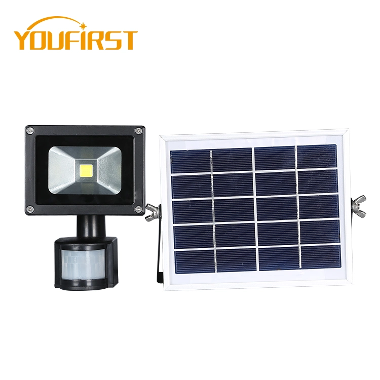 High Power Outdoor Lighting Waterproof Aluminum IP65 10watt Solar LED Flood Lamp