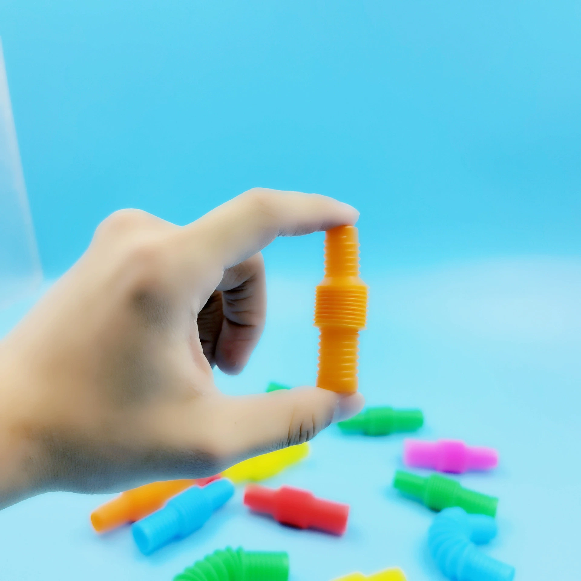 Pre-Kindergarten Finger Multi-Color Tubes Mini Pop Tubes Toys for Kids Decompression and DIY Creative Handmade Activities