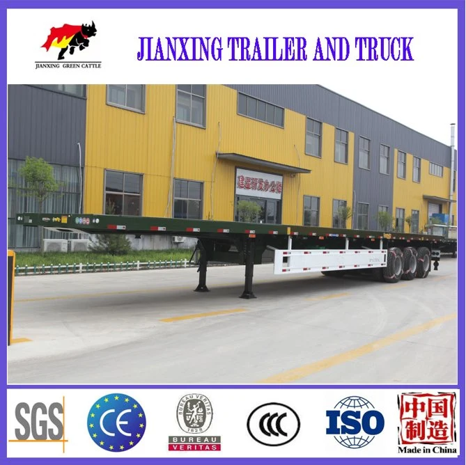 Factory Direct Sale 3axles 40FT 45FT 48FT Flatbed Container Semi Trailer 40ton 60ton Flat Bed Semi Trailer for Sale