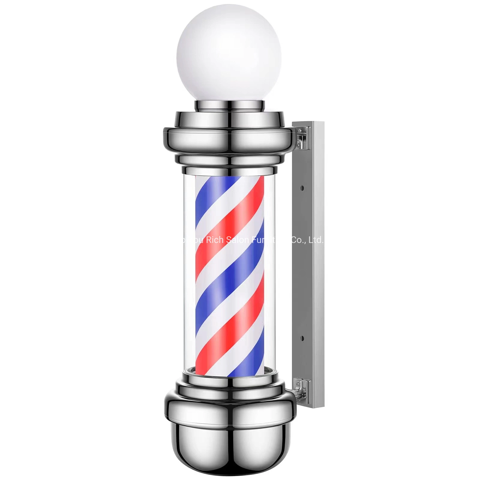 LED Barber Pole Barbershop Light Red Rotating White Blue Strips