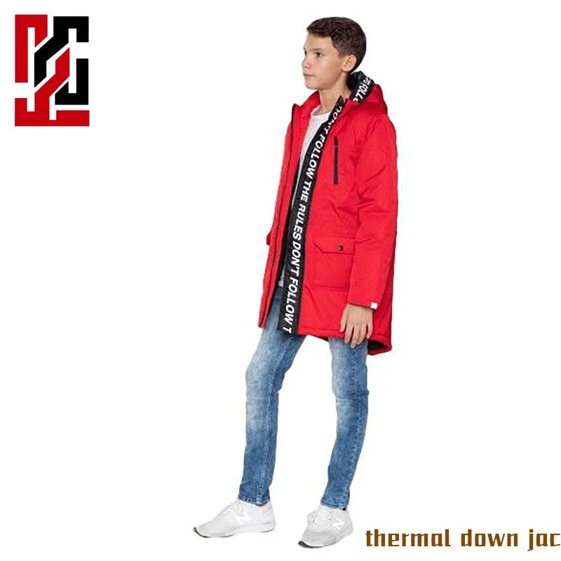 Winter Jacket Red Cotton Fabric Casual Style Boys Coats&Outwear Clothes