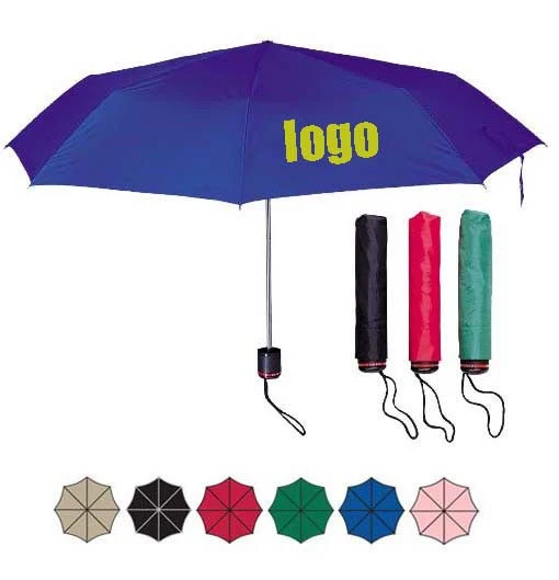 Men Women Compact Rain Paraguas Parapluie Sombrillas 3 Fold Mini Pocket Folding Promotional Gift Custom Print Cheap Umbrella for Outdoor