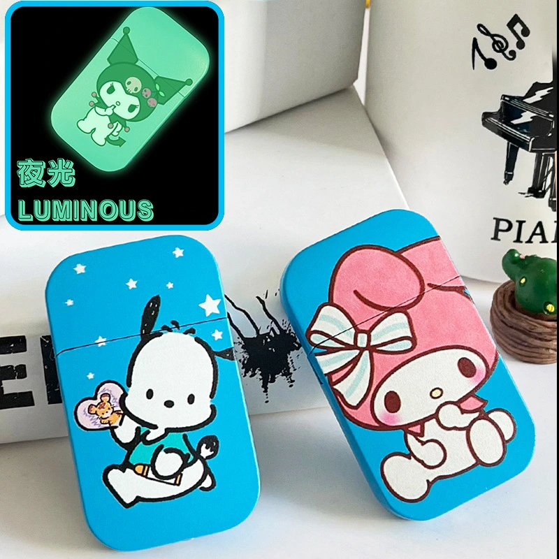 Custom Logo Cartoon Cat Lighter Windproof Pink Flame Inflatable Lighter