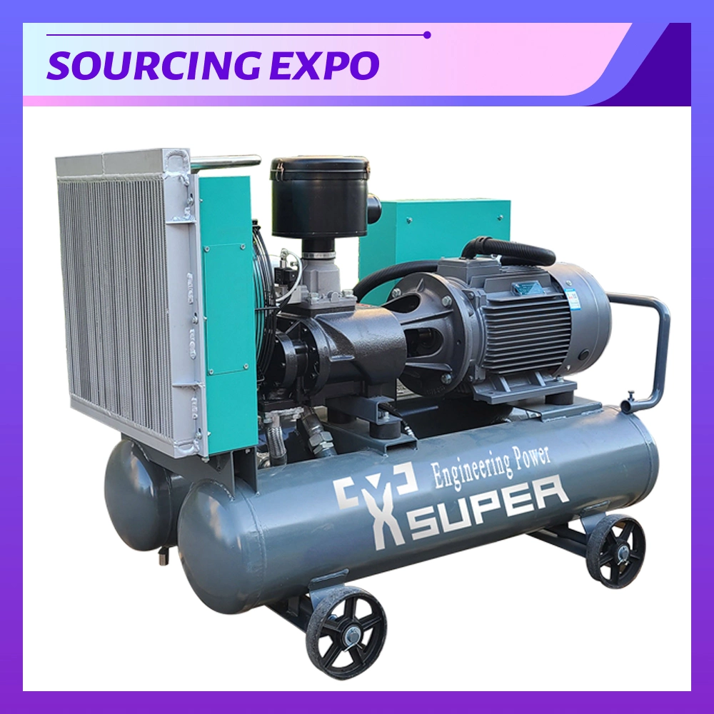 Low Pressure 5.5kw Screw Air Compressor with Tank