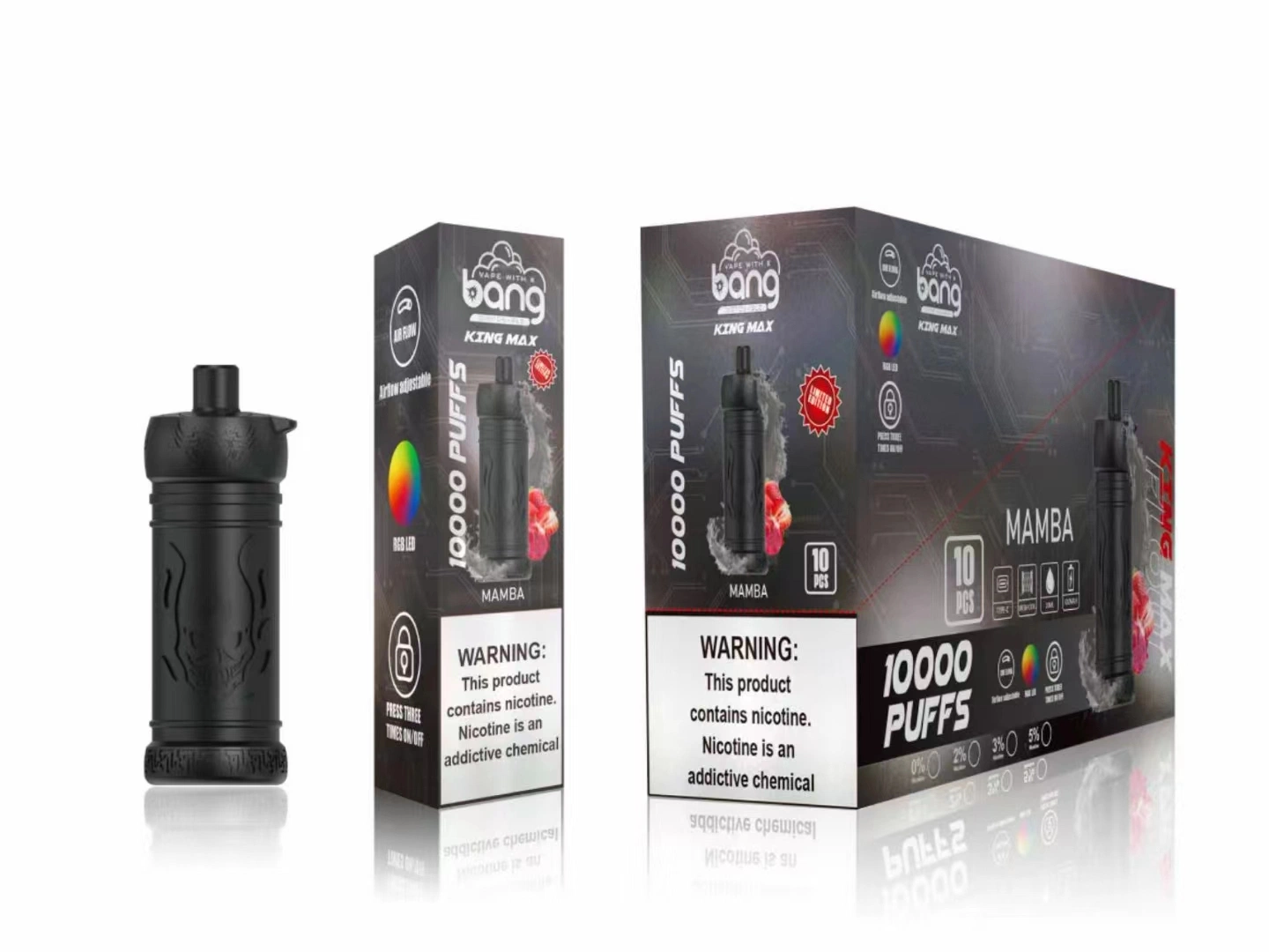 ملك بانغ الجديد والشهير 10000puffs الجملة قابلة للتفكيك E-Cigarette المقبلات