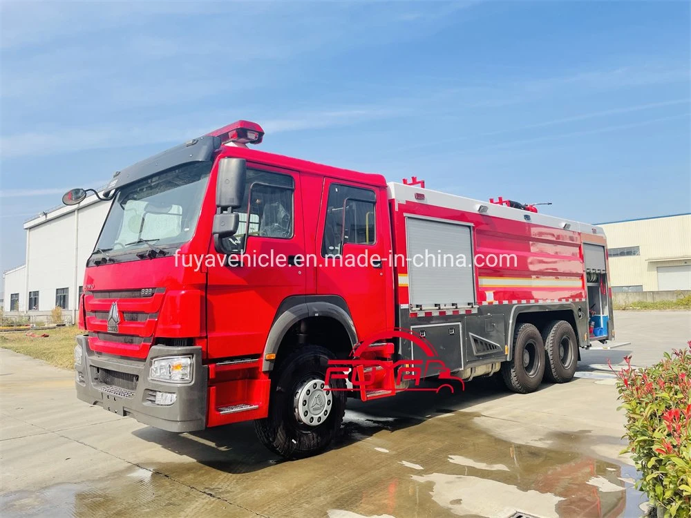 6X4 Cummines 550HP HOWO 14 Ton 14000 Liters Dry Powder Fire Extinguisher Truck