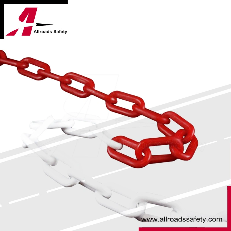 8 мм Высокозаметные красные и белые пластиковые цепи безопасности дорожного движения