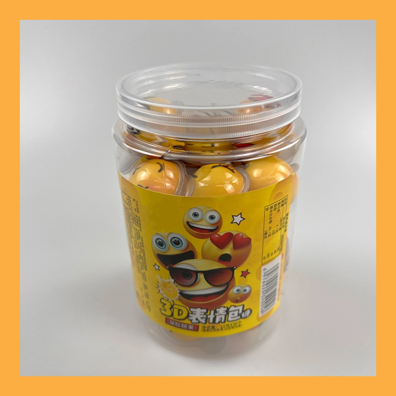 Funny Emotion 3D Ball Shape Jam Filled Gummy Candy Soft Candy