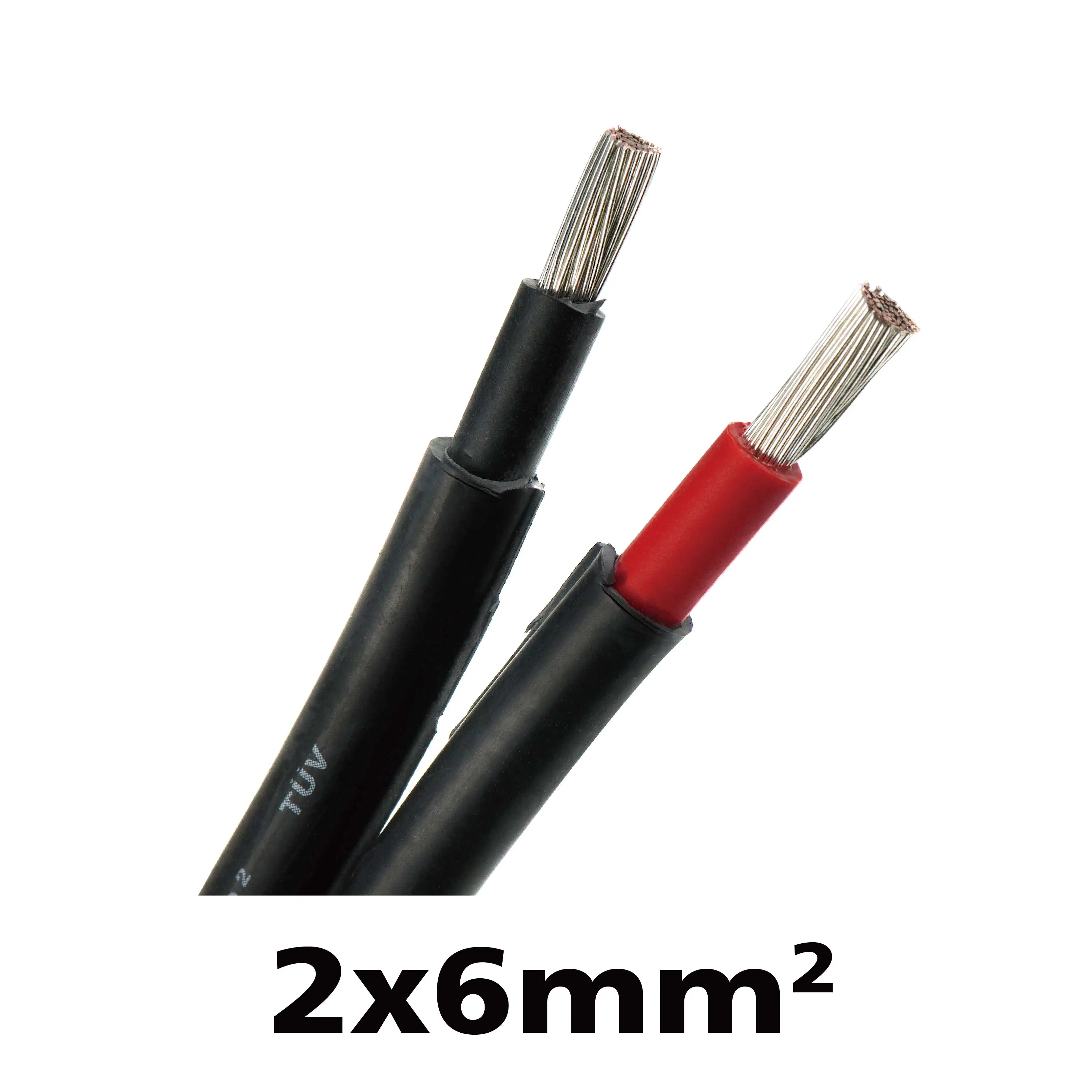 Strong Insulation Pntech DC Double Core Solar Cable Price PV1-F 2X6.0mm2 Cable for Solar Panels