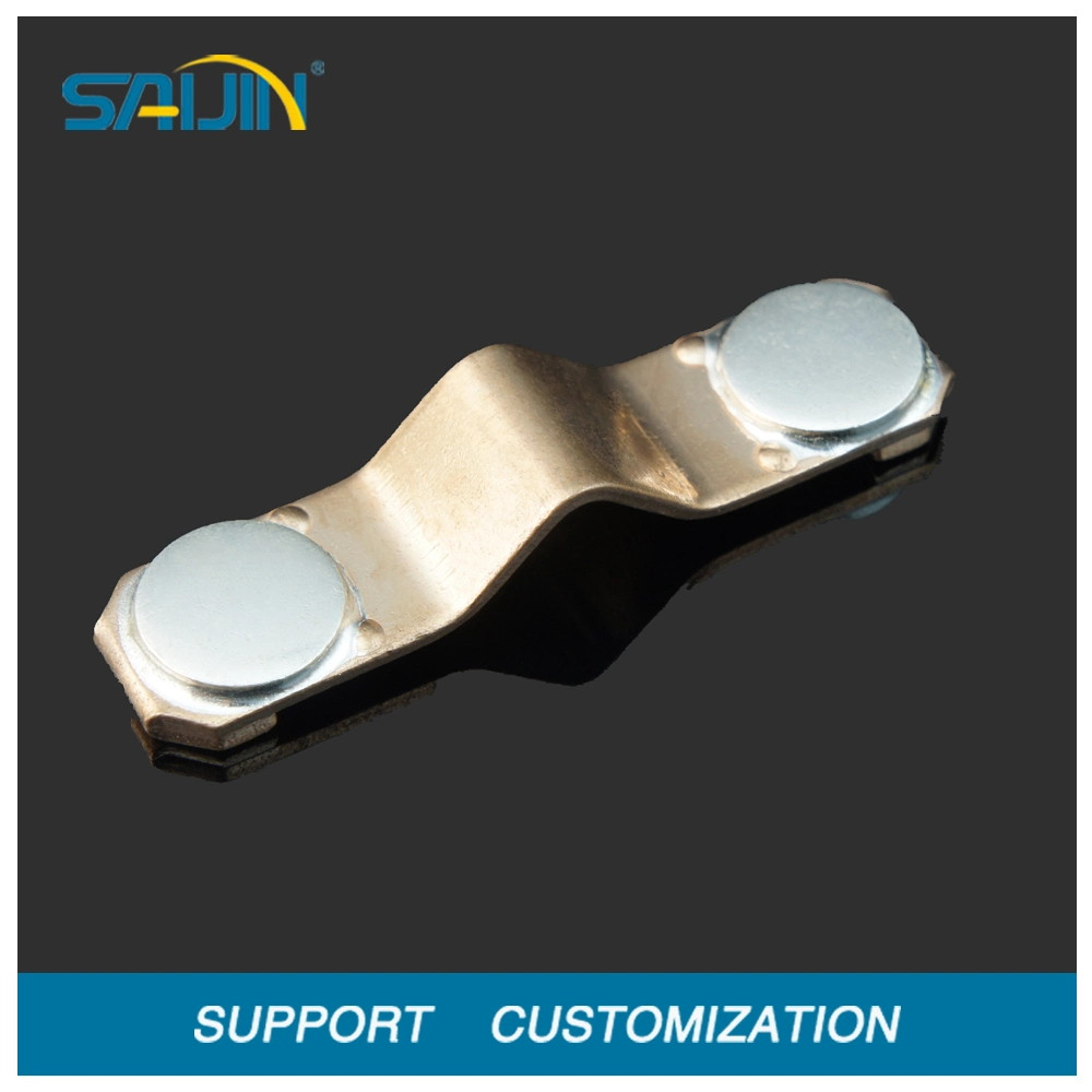 Electrical Silver Inlay Socket Part Stamping Parts Silver Copper Brass Bimetal Terminal Contact Component for Switch