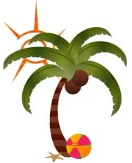 Palm Tree Souvenir Polyresin Fridge Magnet, OEM Accepted, Promotional Gifts (PMG105)