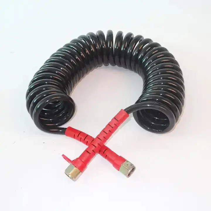 Trailer 28 Turns 22 Turns Coiled Spring Pipe PA12 Pneumatic Spiral Coil Brake Air Hose