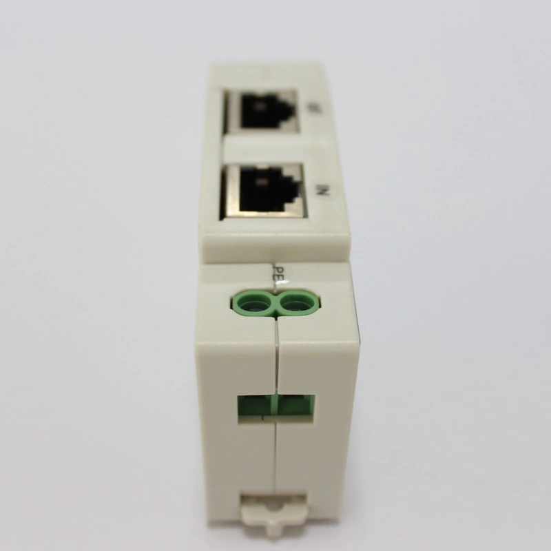 Calha DIN RJ45 PoE Protecção contra sobretensão de sinal 1000 m.