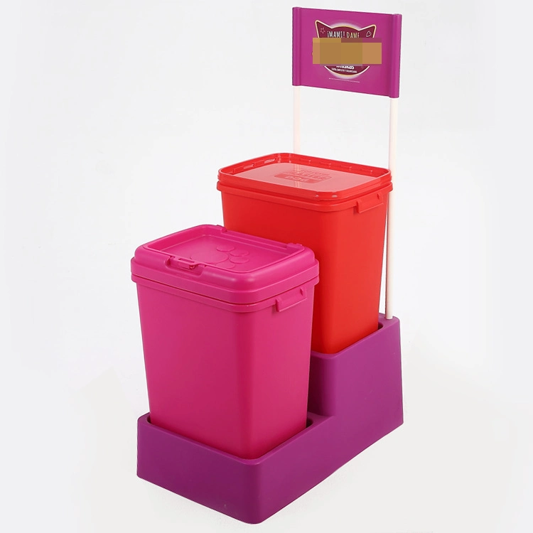 High Quality 40liter Custom Logo Stackable Airtight Plastic Cat Food Container