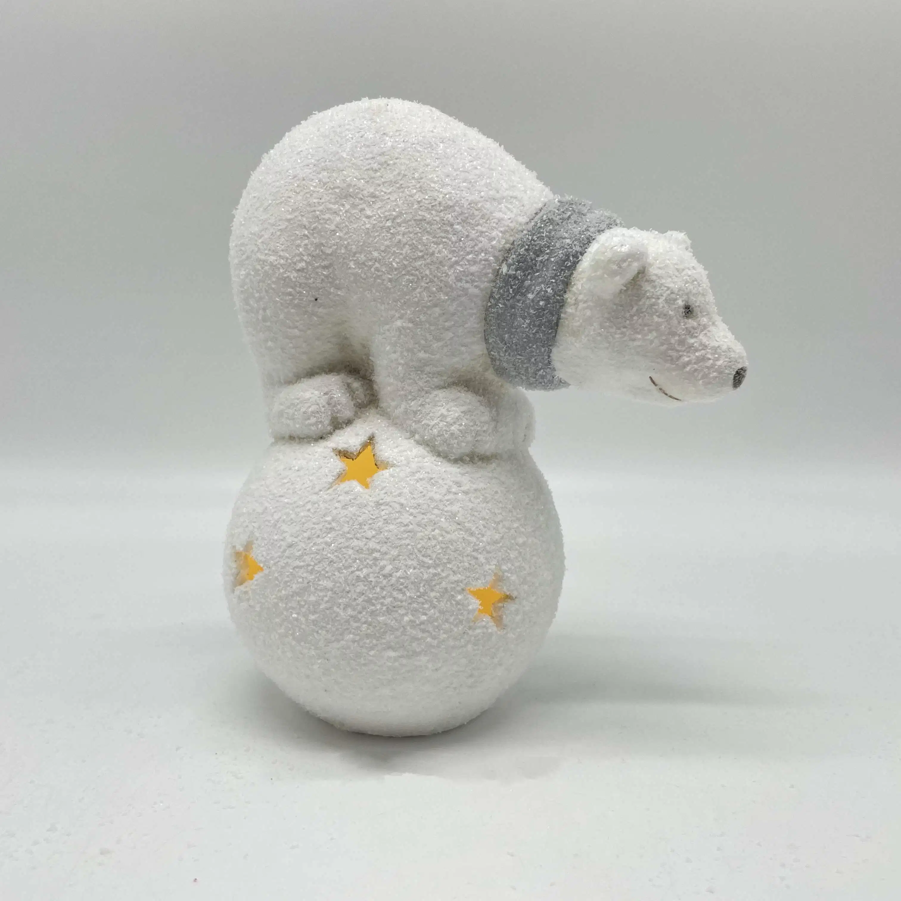 Individuelle Keramik Eisbär Dekorationen für Weihnachten Animal Craft Porzellan Figuren