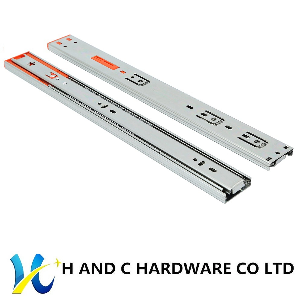 Kitchen Hardware 45mm Telescopic Soft Close Double Spring Channel Drawer Slide