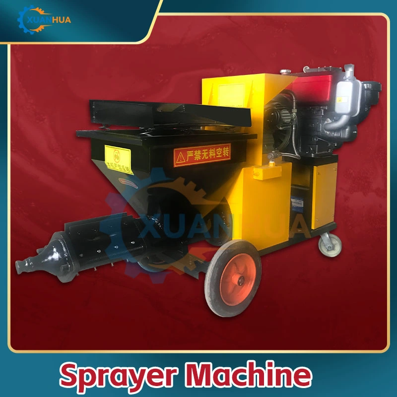 Mortar Automatic Emulsion Gypsum Motor Wet Screw Spraying Machine