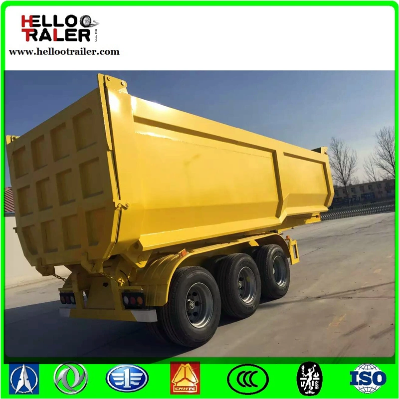 Heavy Duty 80 Ton Tri Axle Bathtub-Style End Dump Trailer